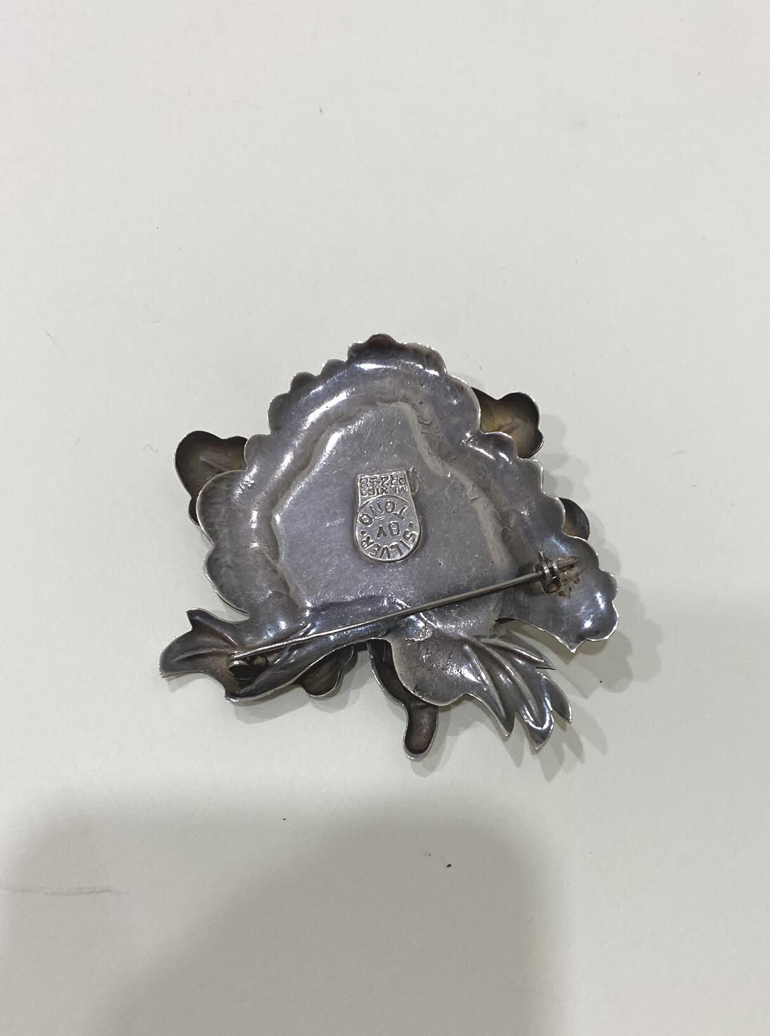 Antonio Pineda Silver Flower Brooch