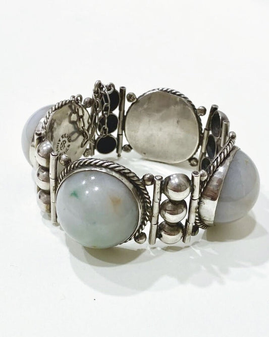 Antonio Pineda Silver and Jade Bracelet