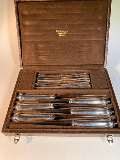 Puiforcat Sterling Silver  "Elysee" Service for 12 ( 94 pieces)