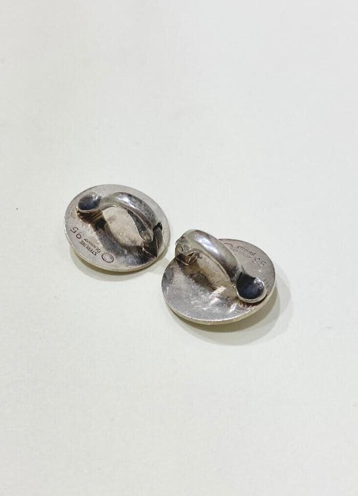 Estate Georg Jensen Sterling Silver "Nautilus" Earrings No. 95