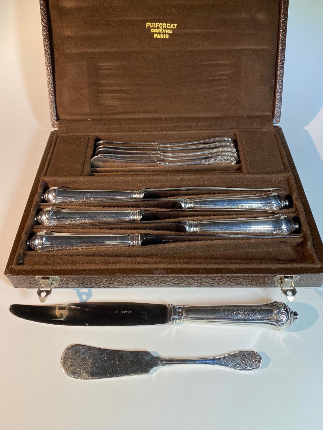 Puiforcat Sterling Silver  "Elysee" Service for 12 ( 94 pieces)