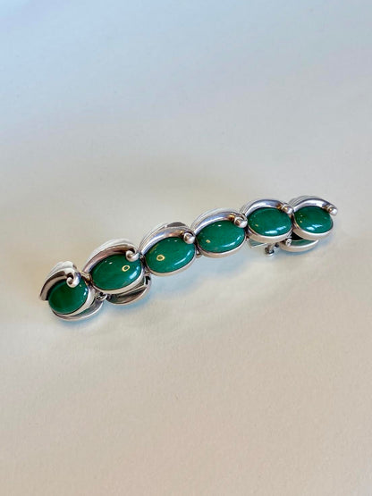 Antonio Pineda Silver and Aventurine Quartz Bracelet