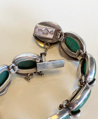 Antonio Pineda Silver and Aventurine Quartz Bracelet