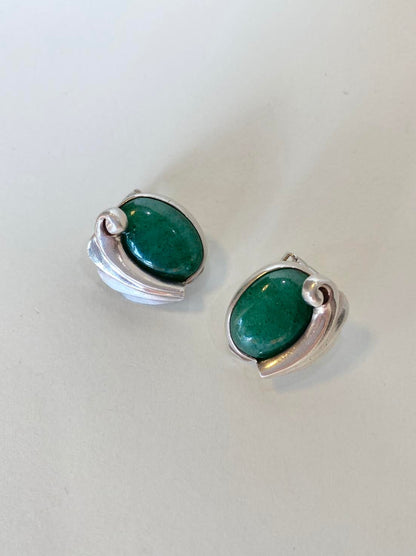 Antonio Pineda Silver and Aventurine Quartz Earrings