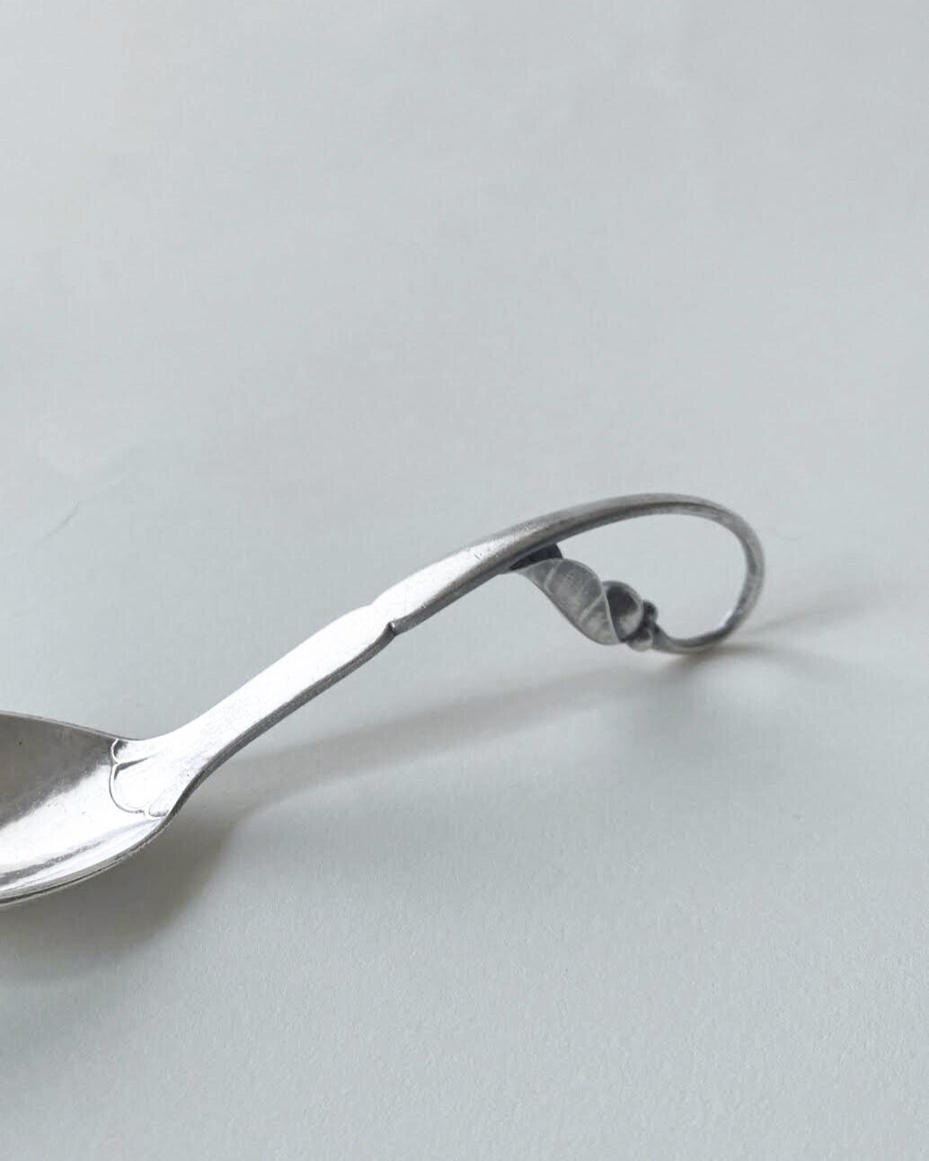 Georg Jensen Leaf and Berry Sugar Ladle No. 21