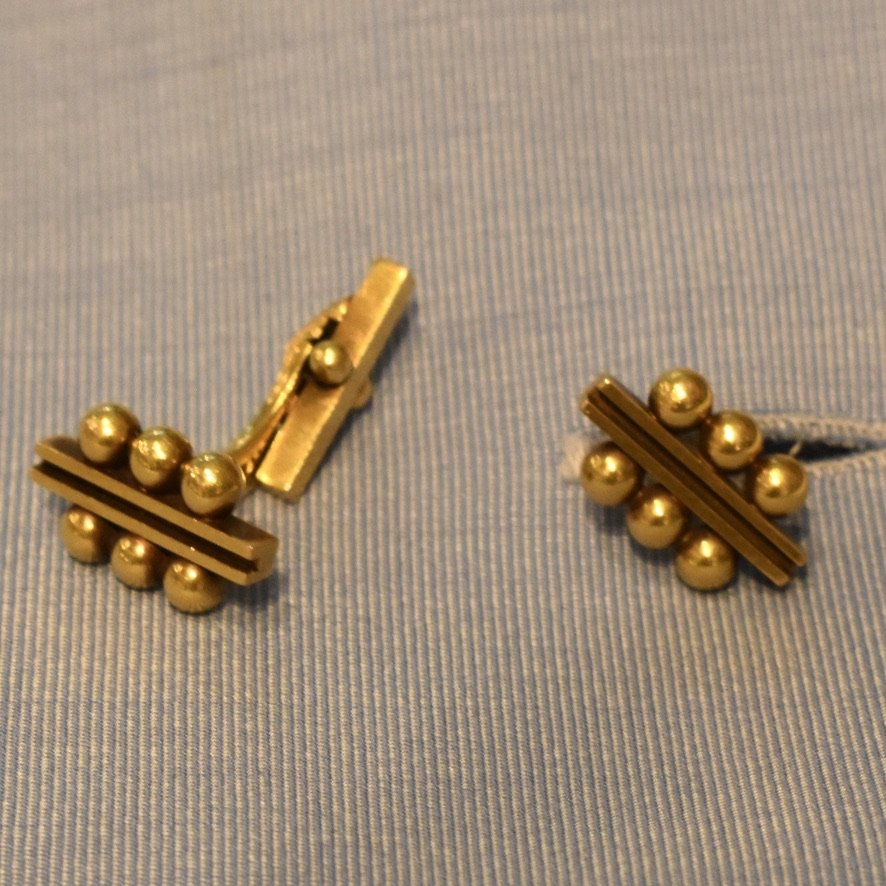 Estate Georg Jensen 18 kt. Gold Cufflink by Harold Nielsen, Design 319