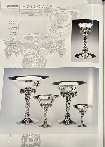 Estate Vintage Georg Jensen Sterling Silver Small Grape Compote No 263A