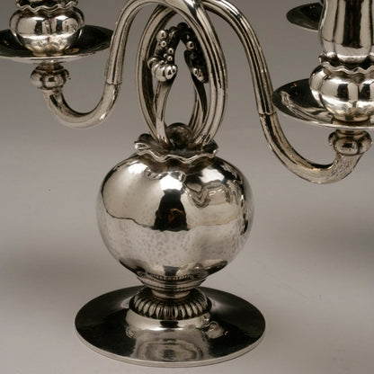 Estate Georg Jensen Sterling Silver "Pomegranate" Candelabra No. 324