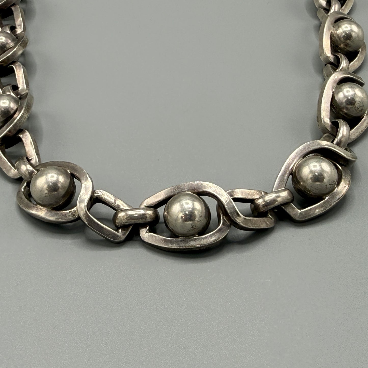 Estate Sterling Silver Eight Ball Necklace