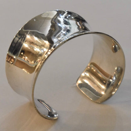 Estate Georg Jensen Sterling Silver Cuff Wide Bracelet by Ove Wendt, Design No. 22C