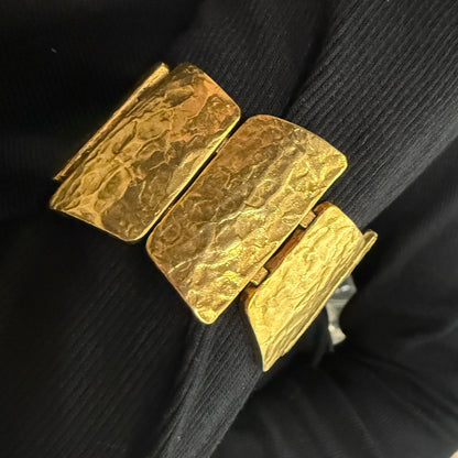 Estate Ed Weiner 18kt Gold Hand Wrought Bracelet