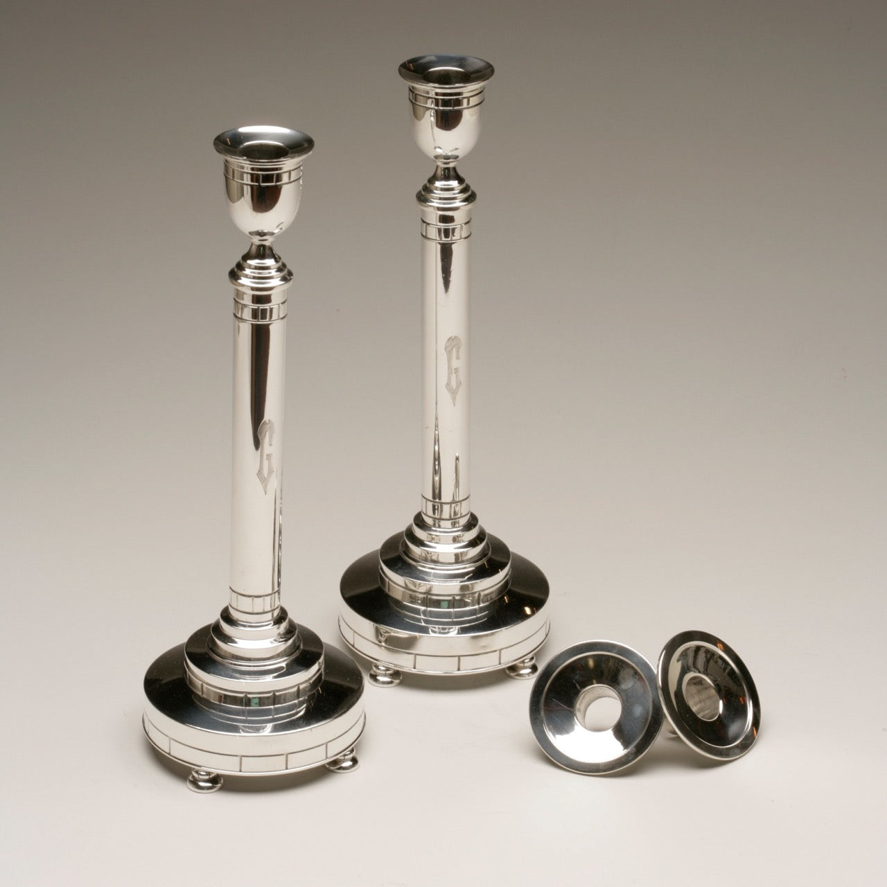 Gorham "The Modern American" Sterling Silver Candlesticks by Erik Magnussen