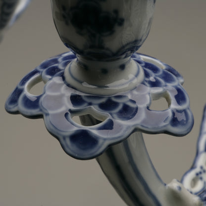 Royal Copenhagen Pair of Porcelain Candelabra by Arnold Krog