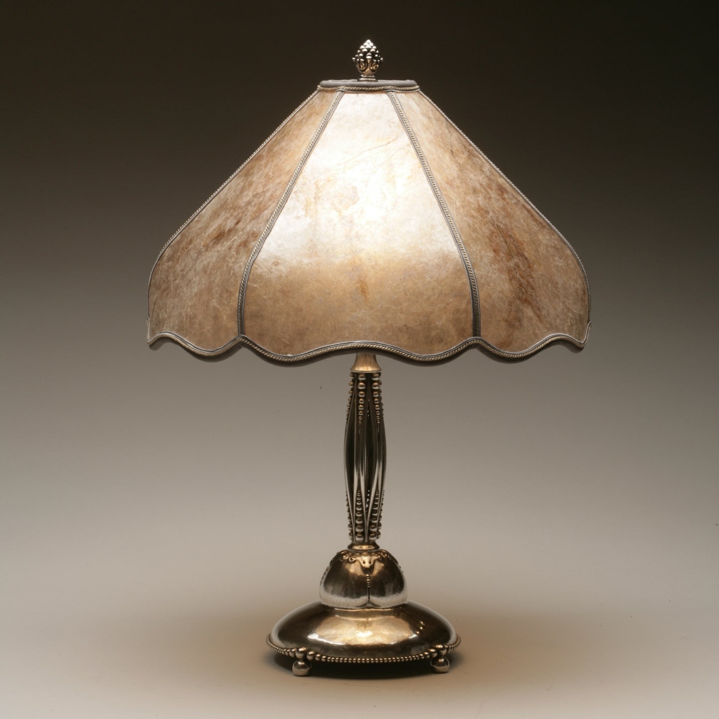 Art Nouveau 830 Silver Table Lamp by K. Andersen