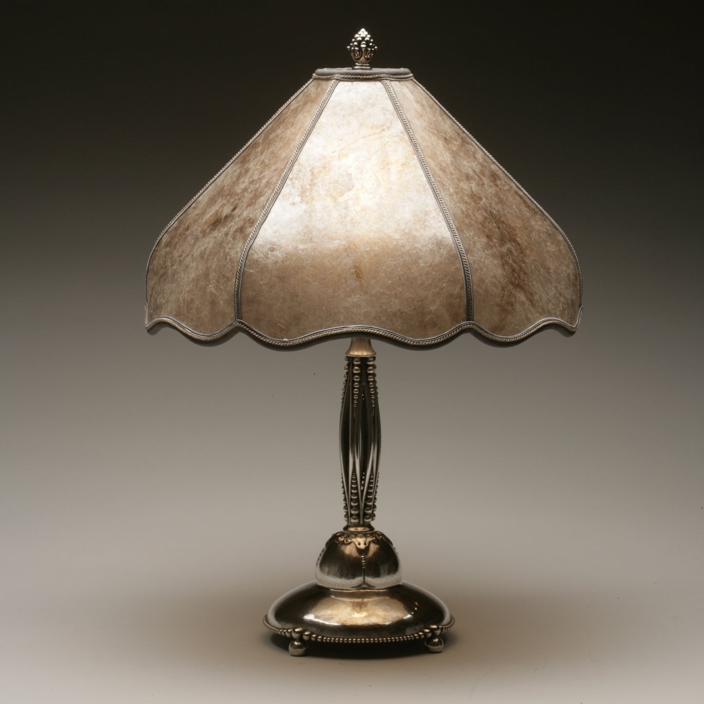 Art Nouveau 830 Silver Table Lamp by K. Andersen