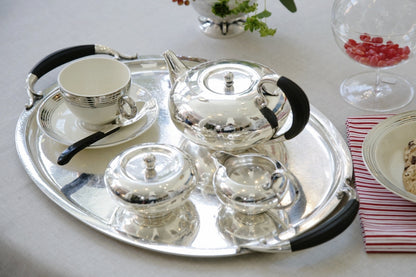 Georg Jensen Sterling Silver Art Deco Coffee and Tea Service No.787 by Johan Rohde