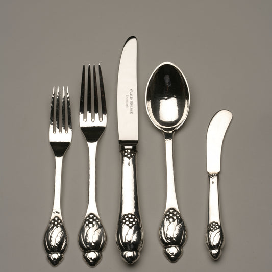 Evald Nielsen Sterling Silver 5 Piece Place Setting No. 6. NEW