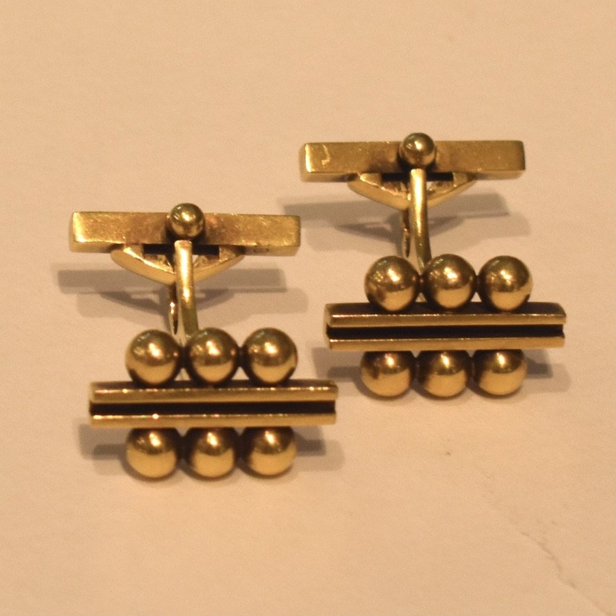 Estate Georg Jensen 18 kt. Gold Cufflink by Harold Nielsen, Design 319