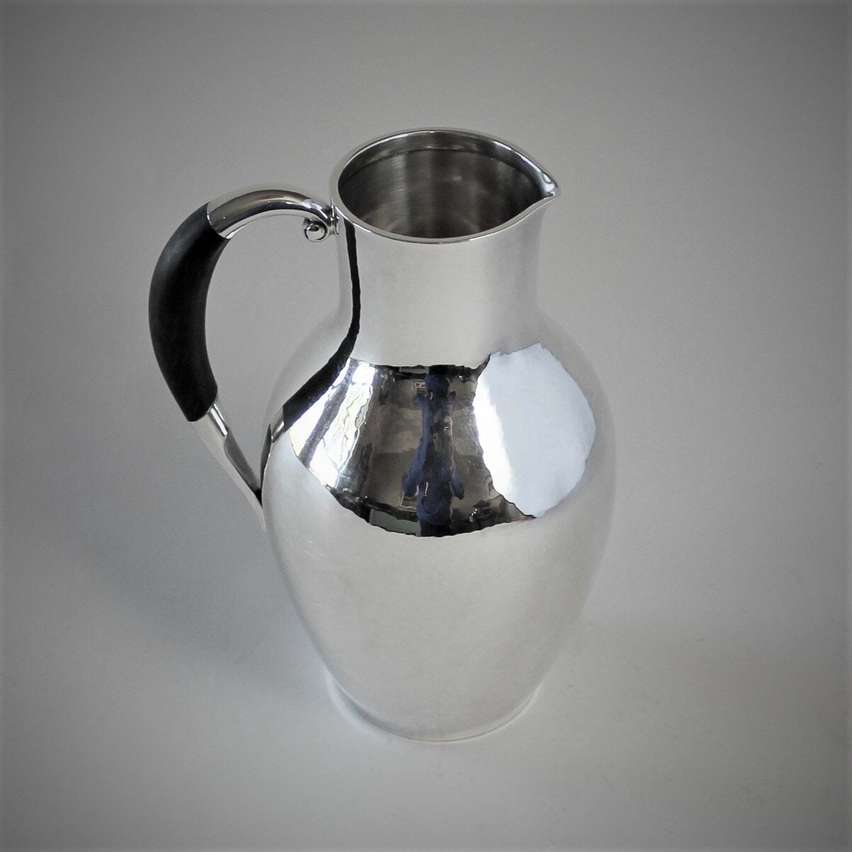 Georg Jensen Sterling Silver Pitcher with Ebony Handle, No.743 by Johan Rohde