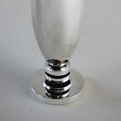 Georg Jensen Sterling Silver Pyramid Bud Vase, No.750 by Harald Nielsen