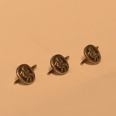 Estate Georg Jensen Sterling Silver Shirt Studs (3)