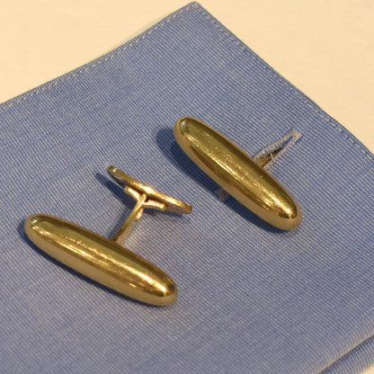 Estate Georg Jensen 18K Gold Lozenge Cufflinks by Vivianna Torun No. 910