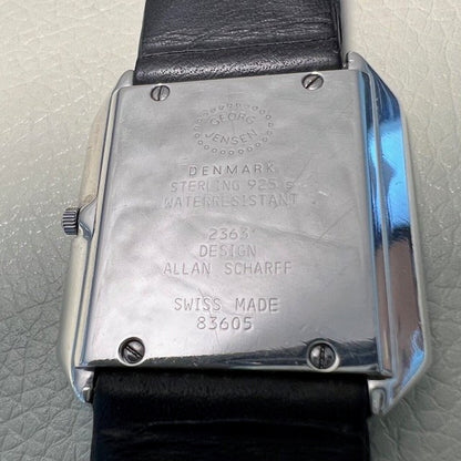 Estate Georg Jensen Sterling Silver Watch by Allan Scharff No. 2363