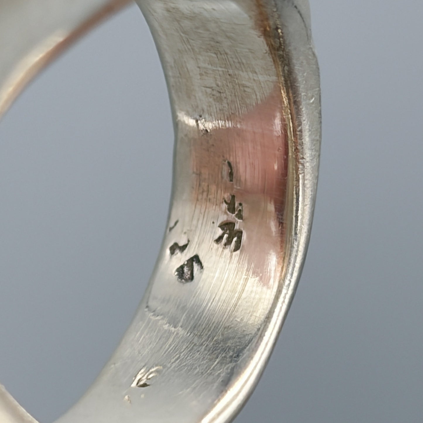 Estate Sterling Silver Two Toned Wave Ring