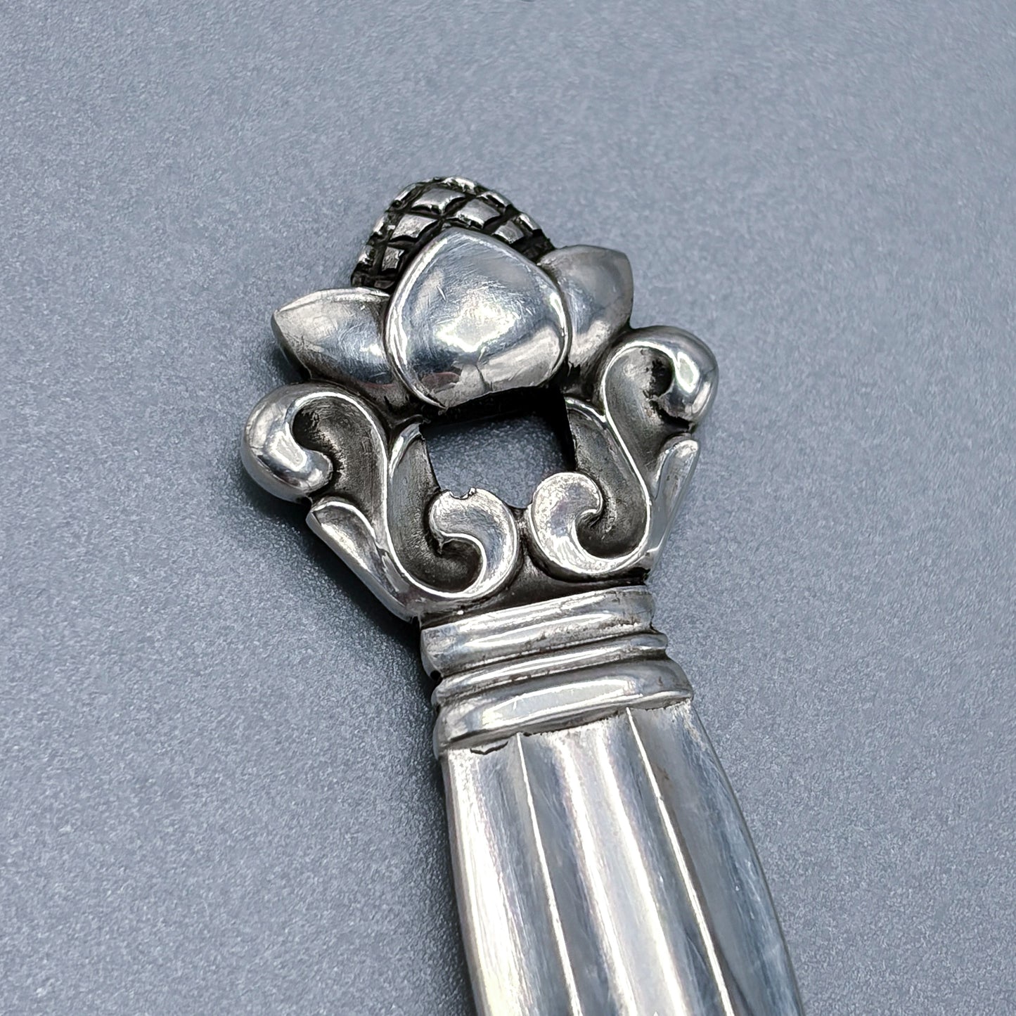 Estate Georg Jensen Sterling Silver "Acorn" Sugar Shovel