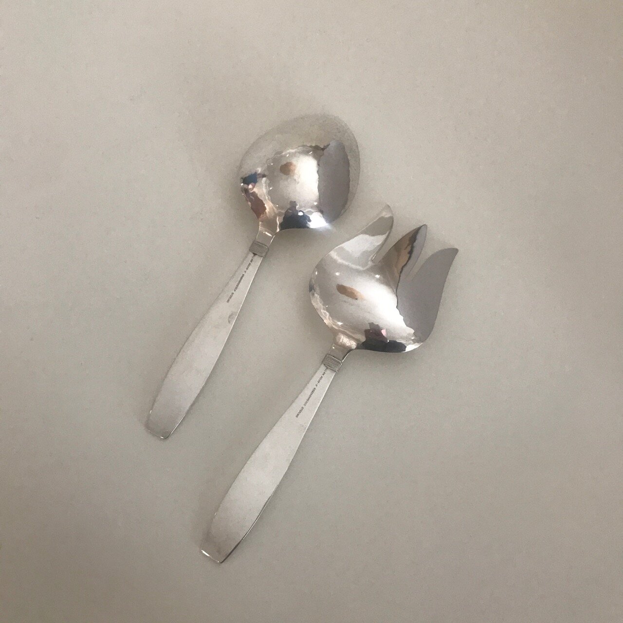 Allan Adler Sterling Silver Serving Spoon and Fork