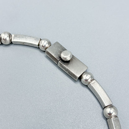 Estate Antonio Pineda 970 Silver Necklace with Aventurine Beads