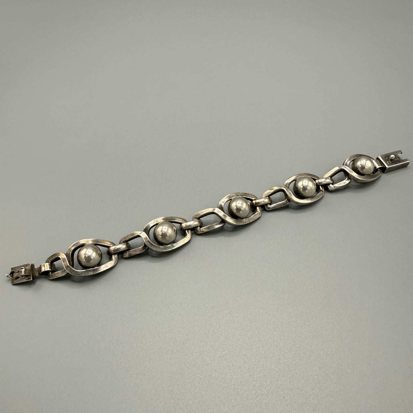 Estate Sterling Silver Eight Ball Bracelet