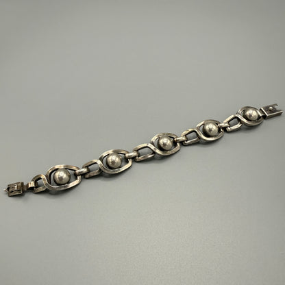 Estate Sterling Silver Eight Ball Bracelet