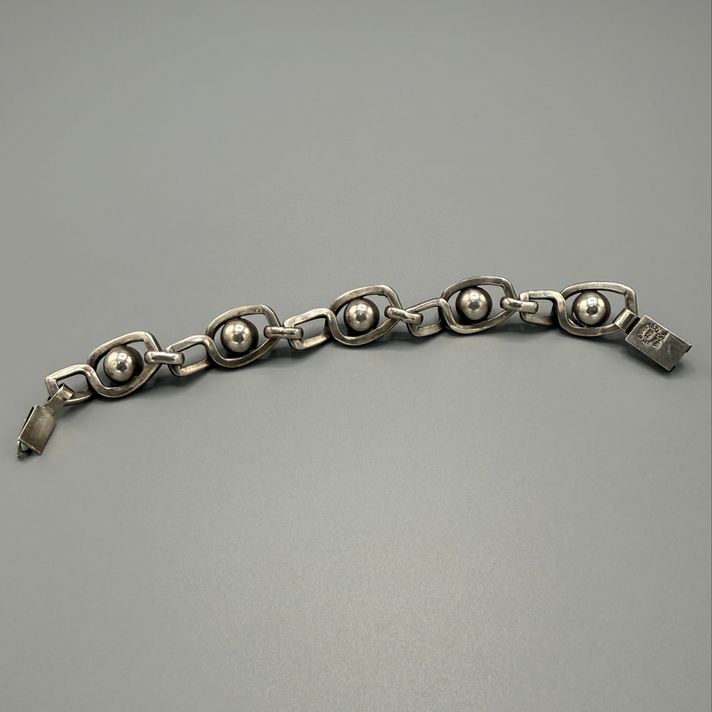 Estate Sterling Silver Eight Ball Bracelet