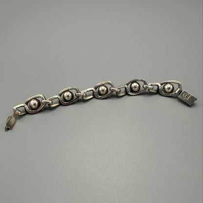 Estate Sterling Silver Eight Ball Bracelet