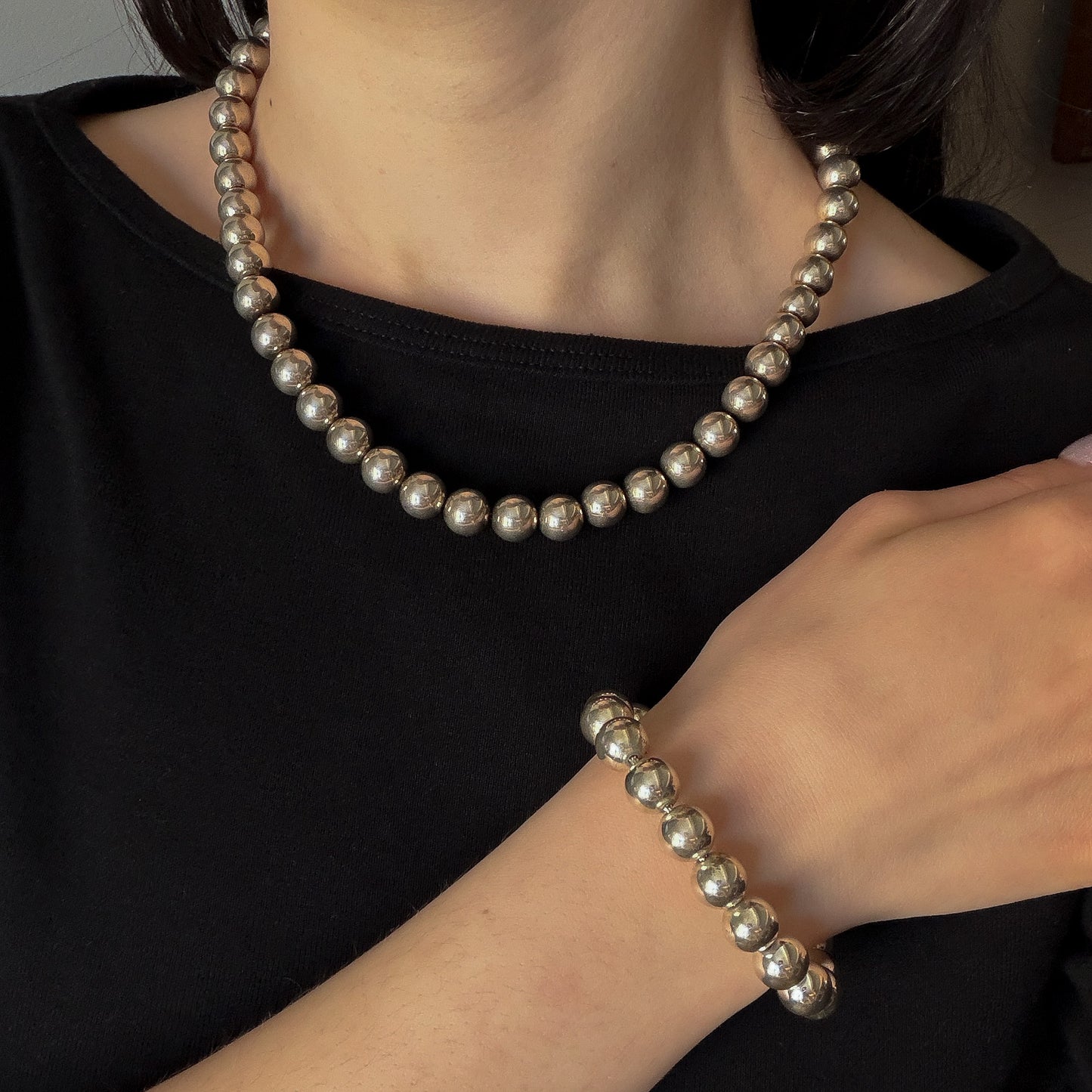 Estate Tiffany & Co. Sterling Silver Ball Bracelet