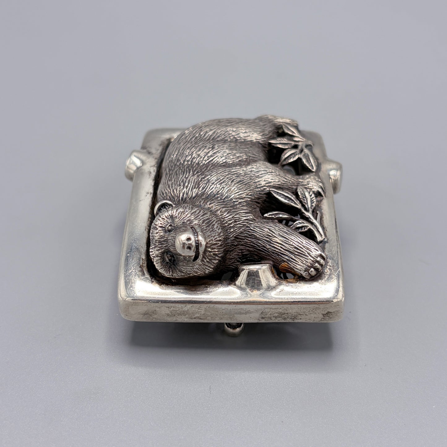 Estate Sterling Silver Bear Buckle by B.Kieselstein Cord