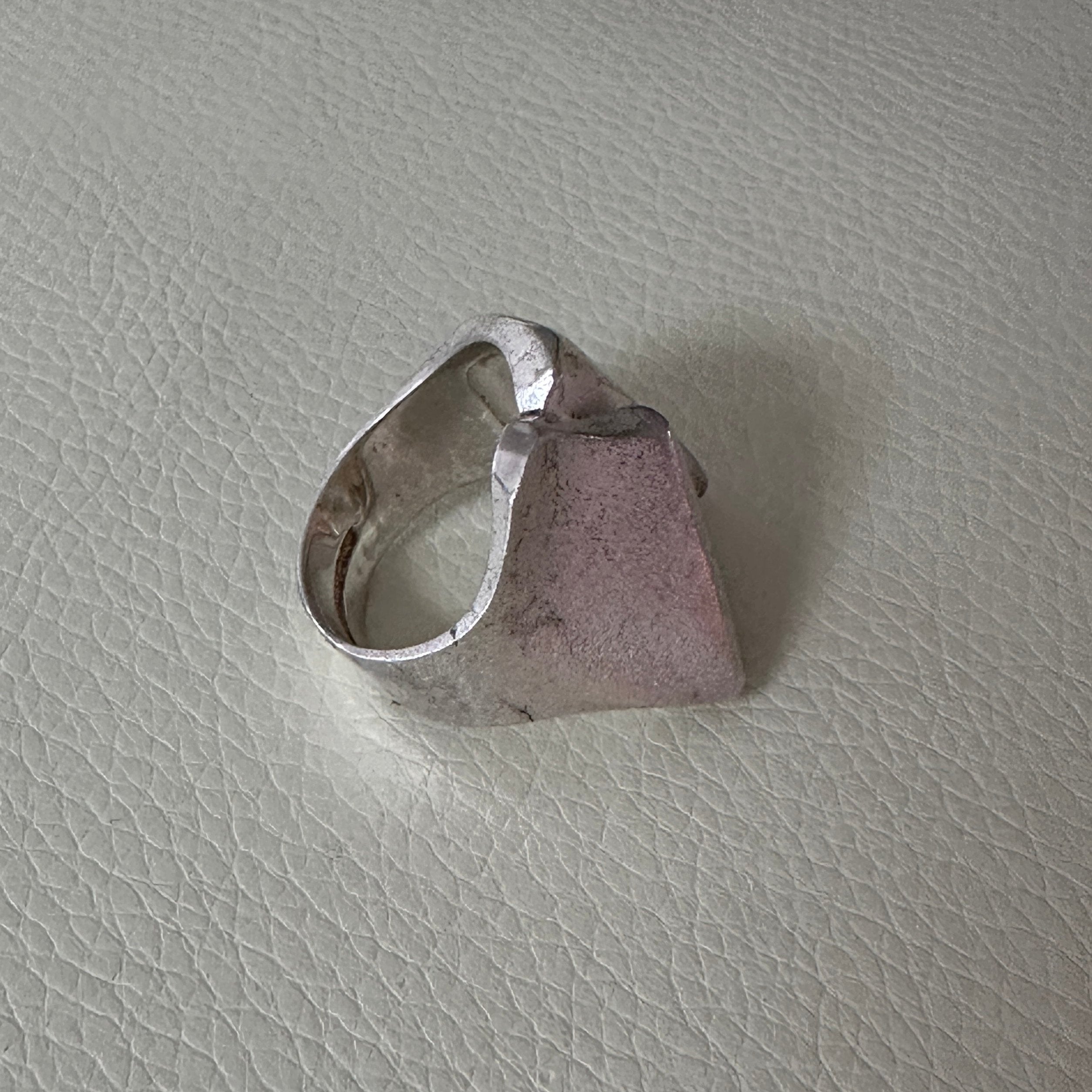 Estate Sterling Silver Lapponia Large Abstract Ring by Björn