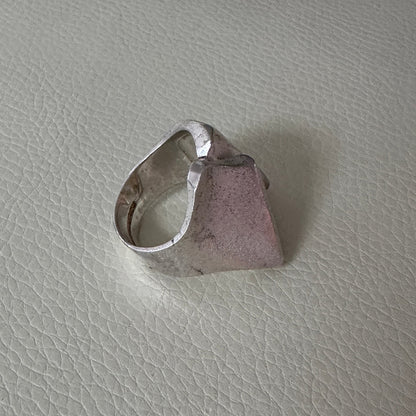 Estate Sterling Silver Lapponia Large Abstract Ring by Björn Weckström