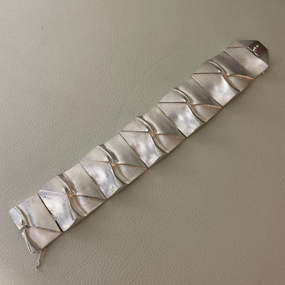 Estate Sterling Silver Lapponia "Bridge to the Moon" Chunky Bracelet by Björn Weckström