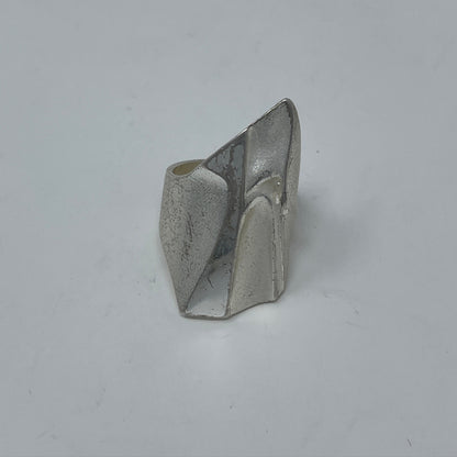 Estate Sterling Silver Lapponia Large Pointed Abstract Ring by Björn Weckström