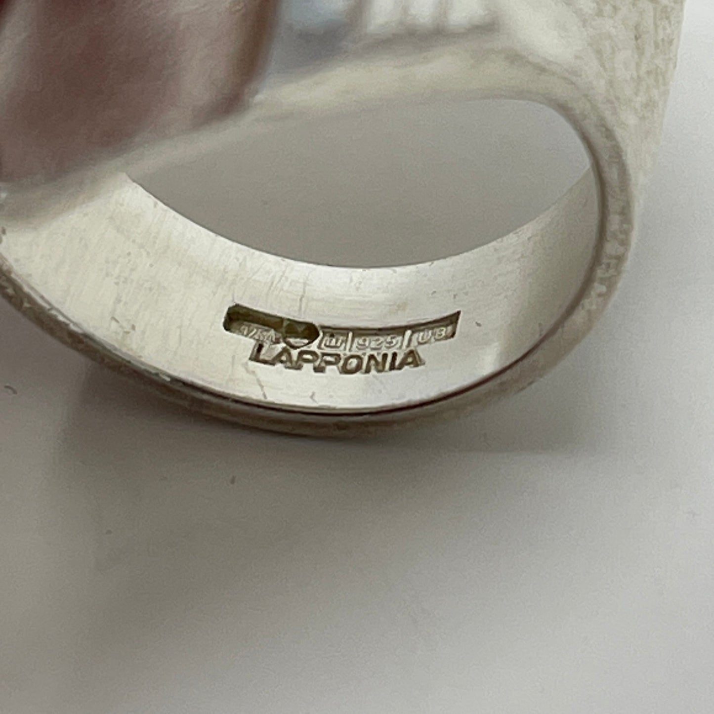 Estate Sterling Silver Lapponia Large Pointed Abstract Ring by Björn Weckström