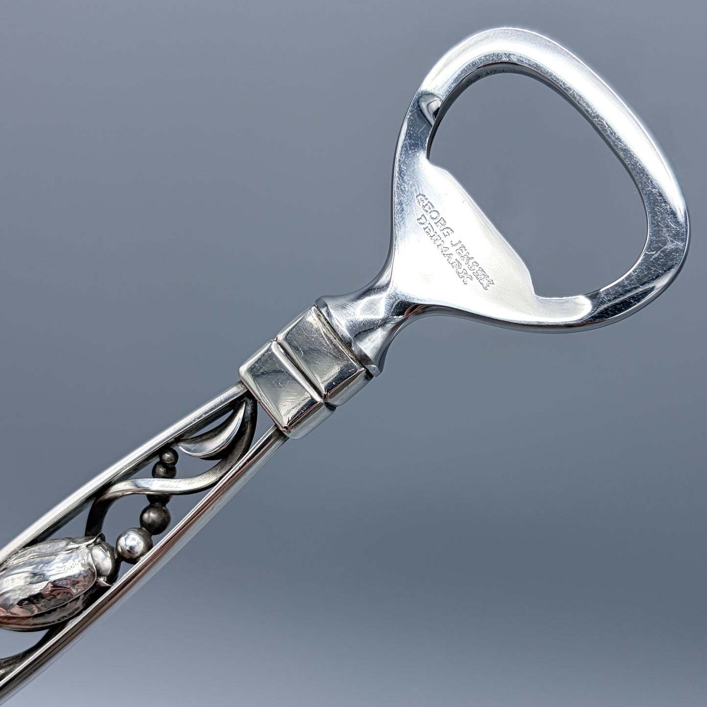 Estate Georg Jensen Sterling Silver "Blossom" Bottle Opener