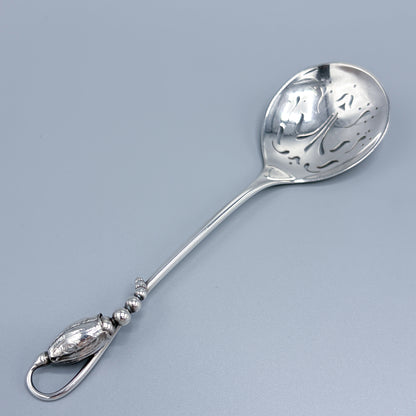 Estate Georg Jensen Sterling Silver "Blossom" Pierced Sugar Sifter No 84