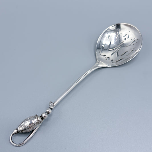 Estate Georg Jensen Sterling Silver "Blossom" Pierced Sugar Sifter No 84