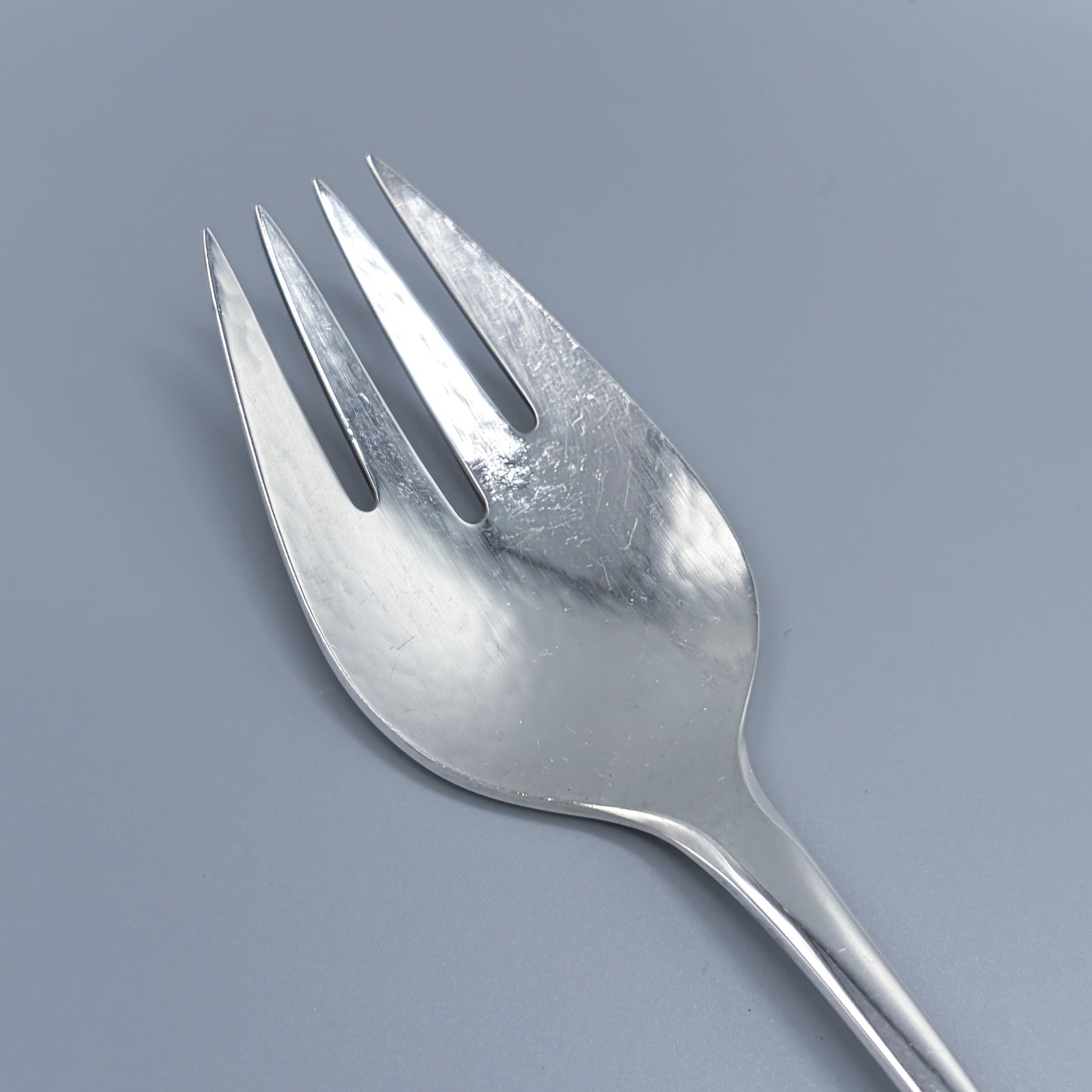 Estate Georg Jensen Sterling Silver "Blossom" Four Tine Serving Fork No 84