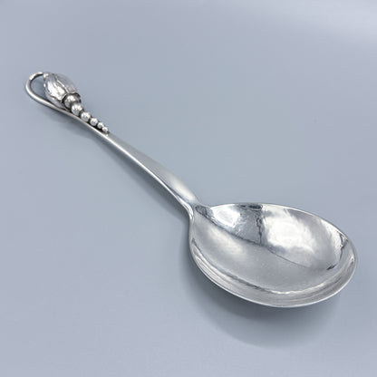Estate Georg Jensen Sterling Silver "Blossom" Serving Spoon No 84
