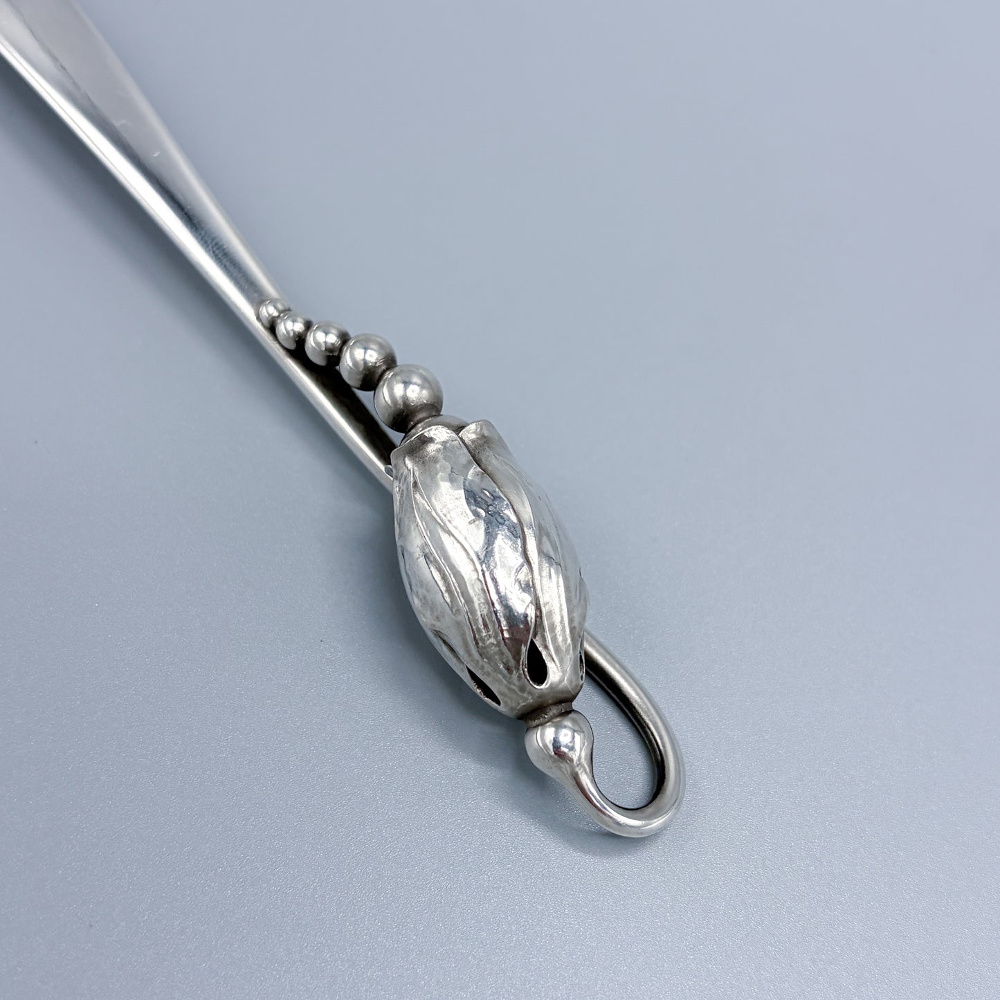 Estate Georg Jensen Sterling Silver "Blossom" Serving Spoon No 84