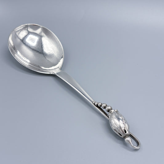 Estate Georg Jensen Sterling Silver "Blossom" Serving Spoon No 84