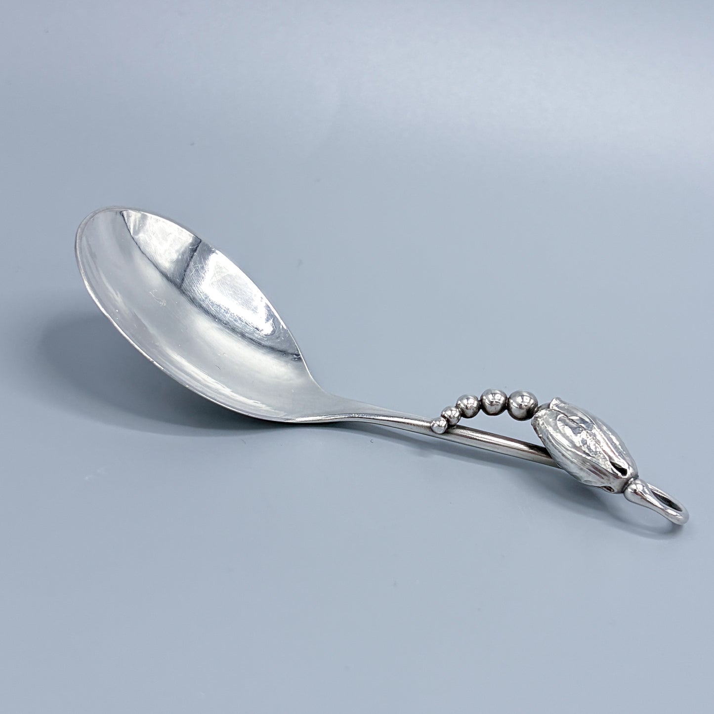 Estate Georg Jensen Sterling Silver "Blossom" Sugar Spoon No 84